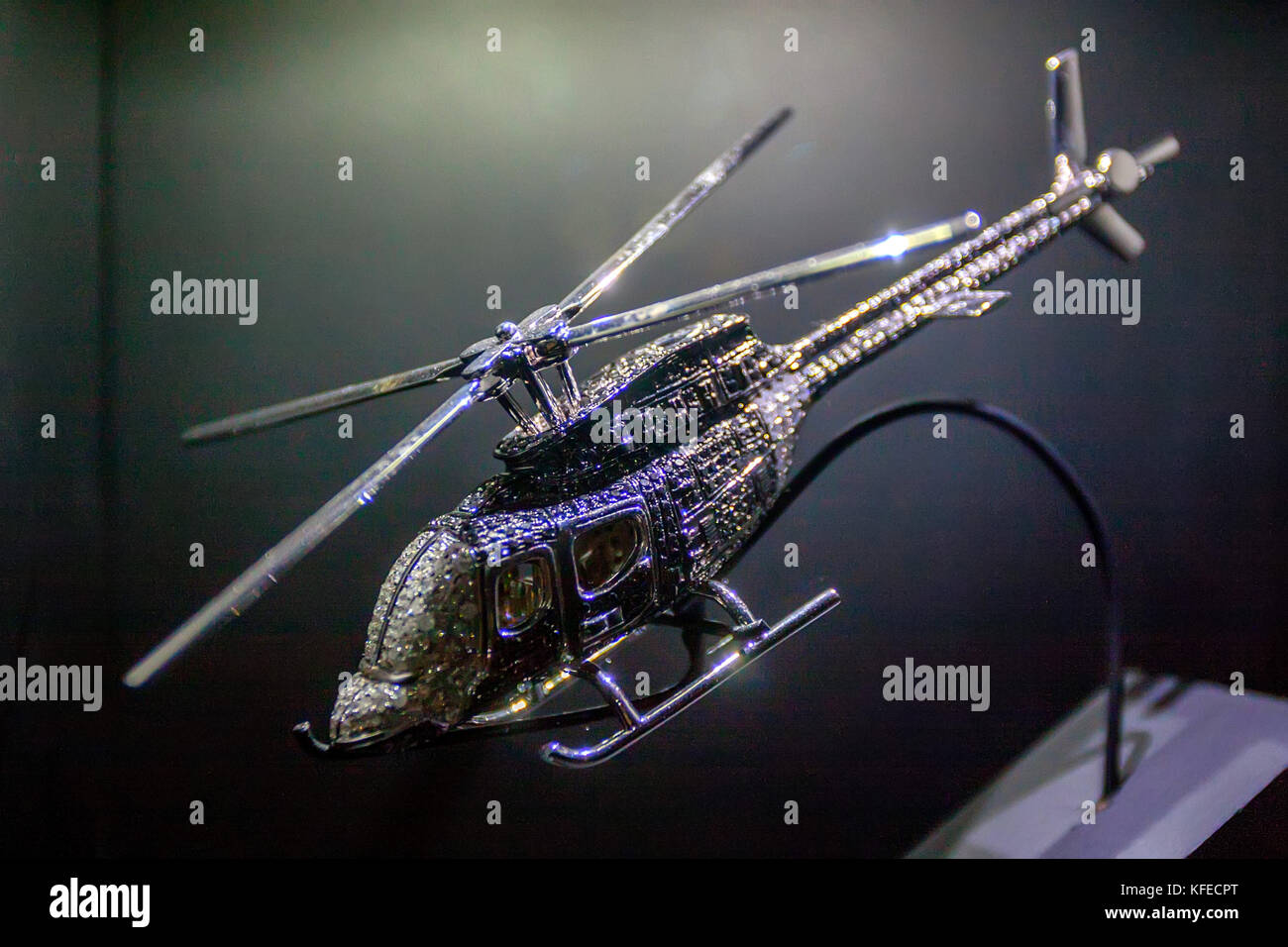Diamond helicopter model in De Beers museum Stock Photo