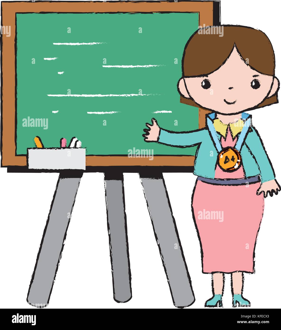 teacher teaching class lesson in the backcoard Stock Vector Image & Art ...