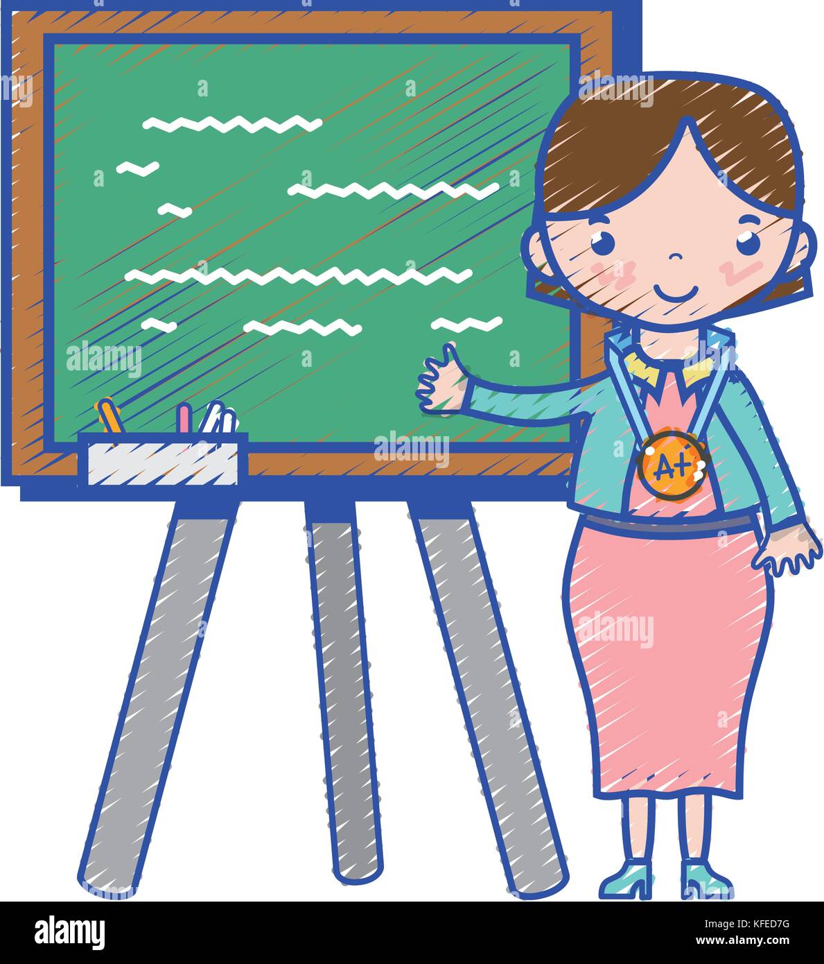 teacher teaching class lesson in the backcoard Stock Vector Image & Art ...