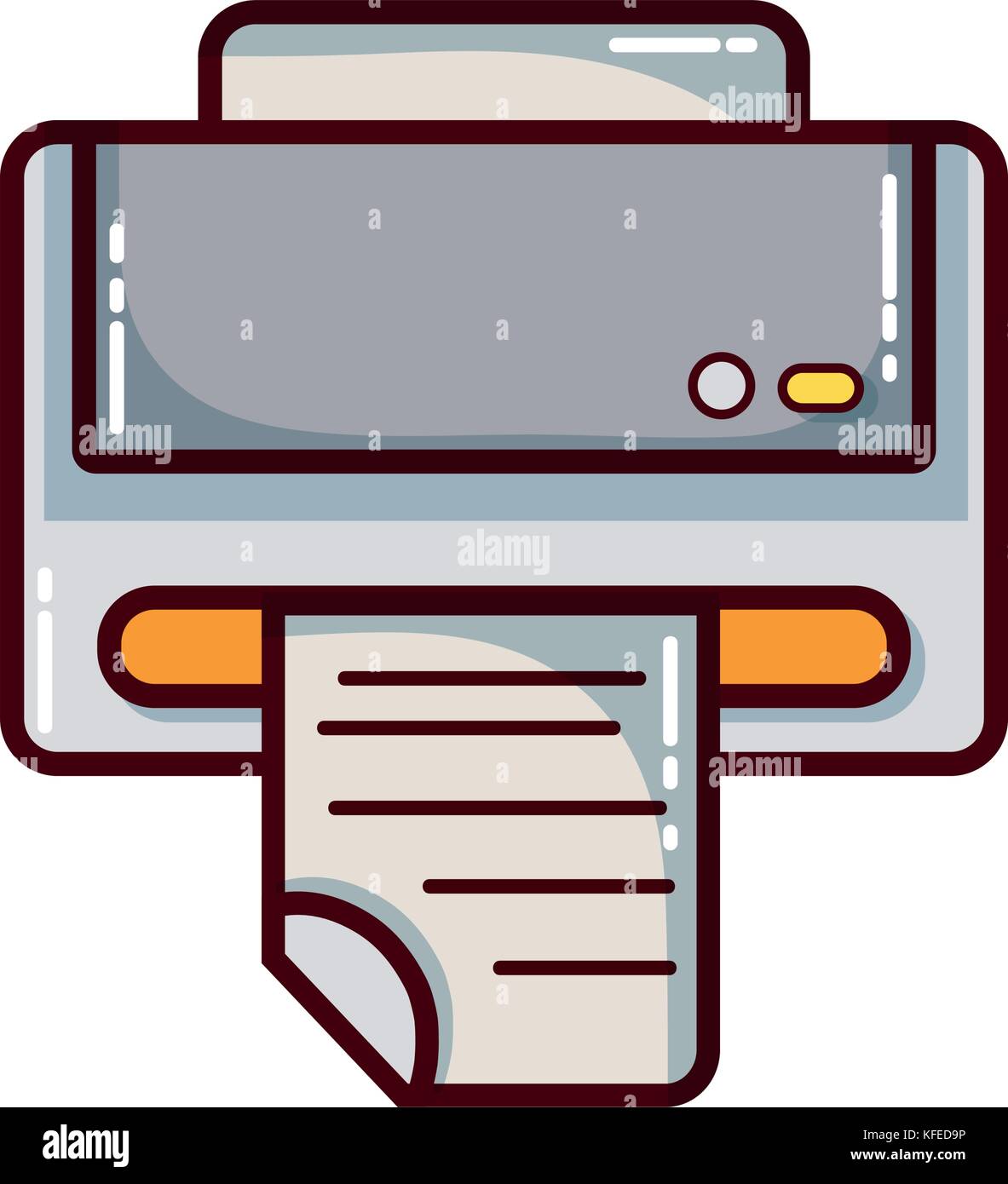 printer machine technology with business document Stock Vector Image & Art Alamy