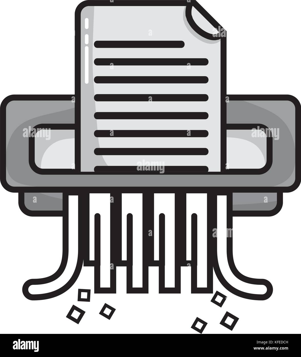 grayscale office paper shredder machine design Stock Vector Image & Art