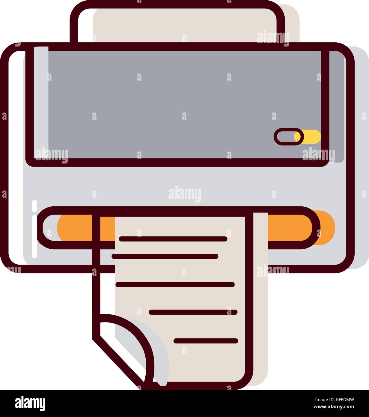 Printer Machine Technology With Business Document Stock Vector Image printer-machine-technology-with-business-document-stock-vector-image