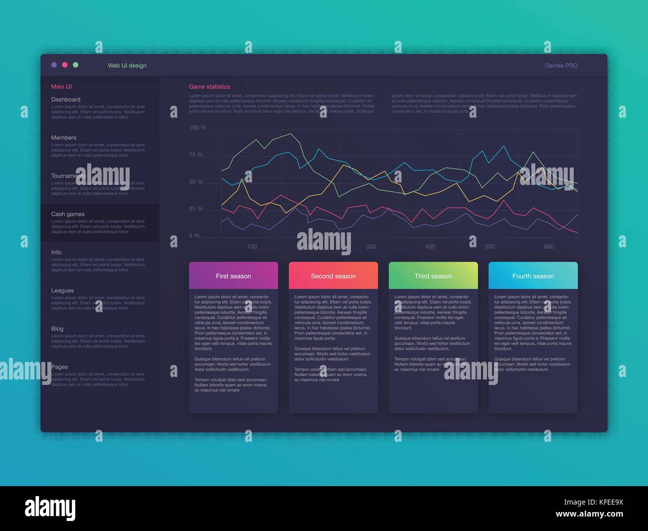 Vector Illustration of screens and web concept. Interface UX, UI GUI ... image.