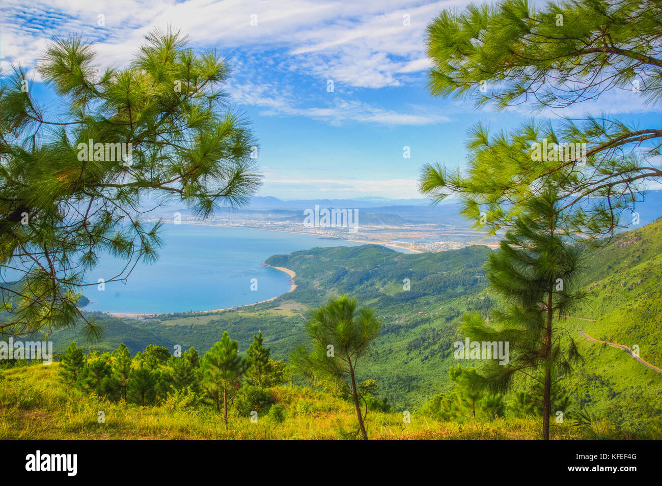 Beautiful Landscape Vietnam Of Road Pass Stock Photo