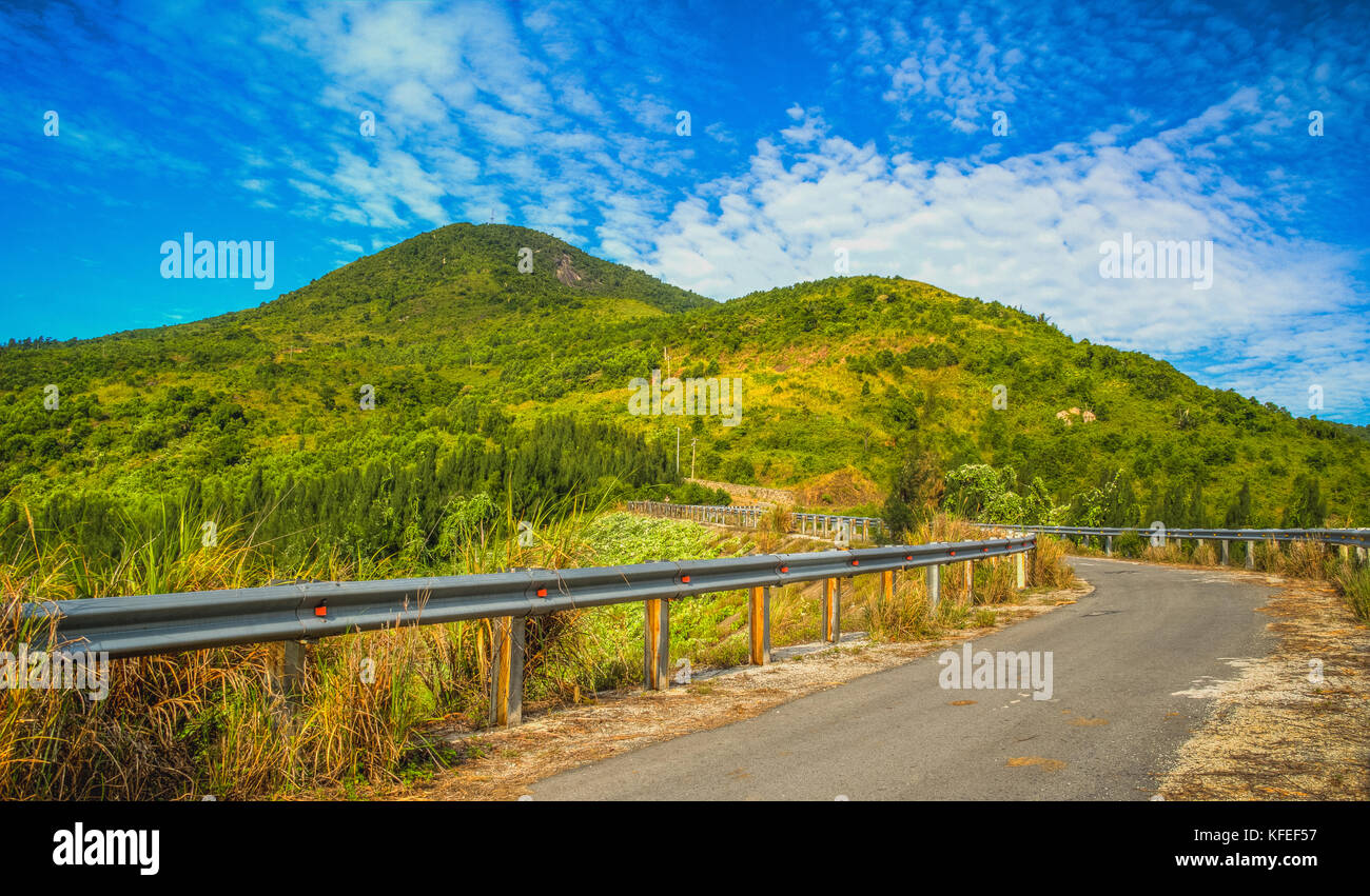 Beautiful Landscape Vietnam Of Road Pass Stock Photo