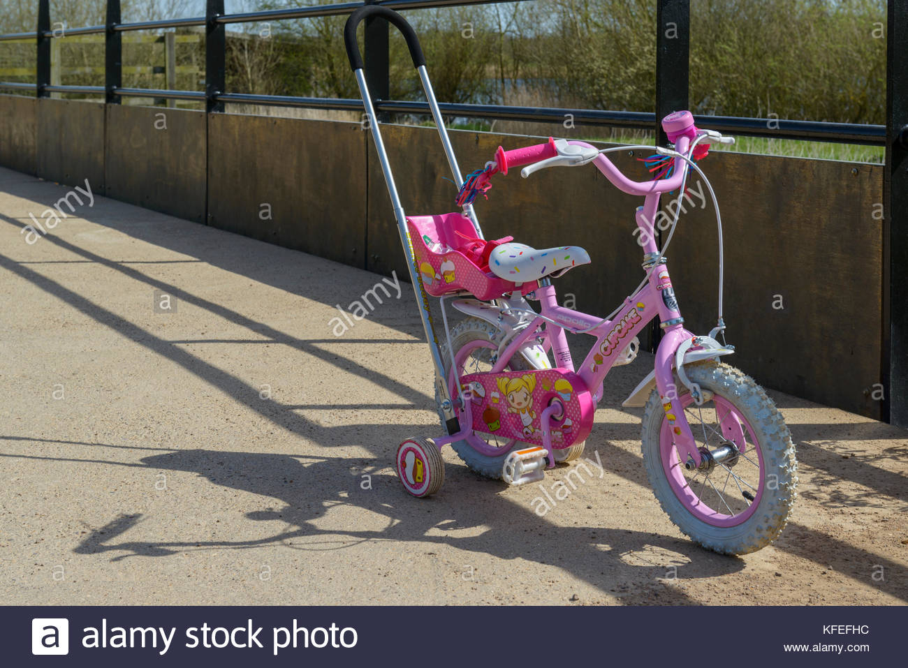 small pink bike