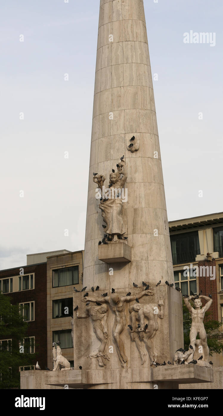 Amsterdam Netherlands, column called Nationaal Monument meaning