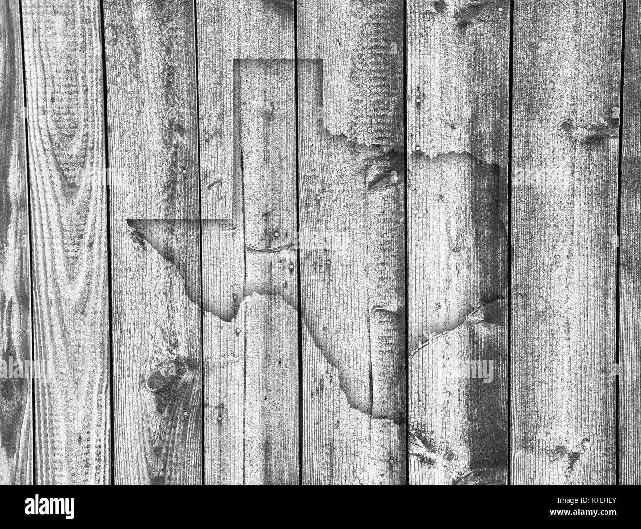 Map of Texas on weathered wood Stock Photo - Alamy