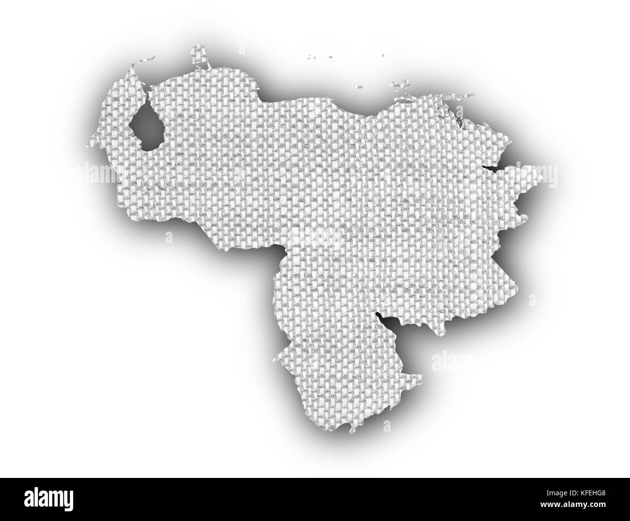 Map Of Venezuela On Old Linen Stock Photo Alamy