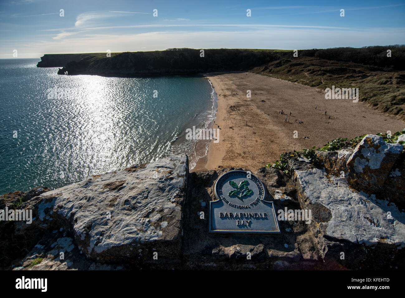Barafundle Bay beach, Penbrokeshire, West Wales, UK Stock Photo - Alamy