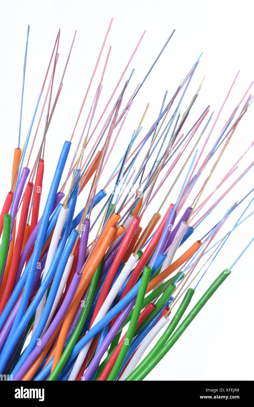 Colorful Fiber Optical Cables with Loose Tube Gel Filled, Closeup