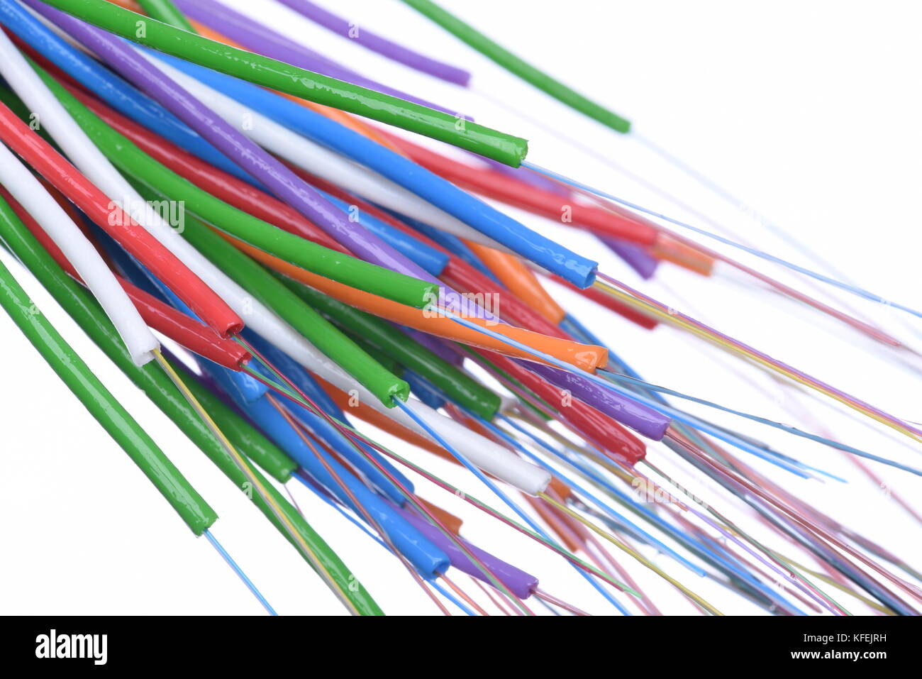 Colorful Fiber Optical Cables with Loose Tube Gel Filled, Closeup