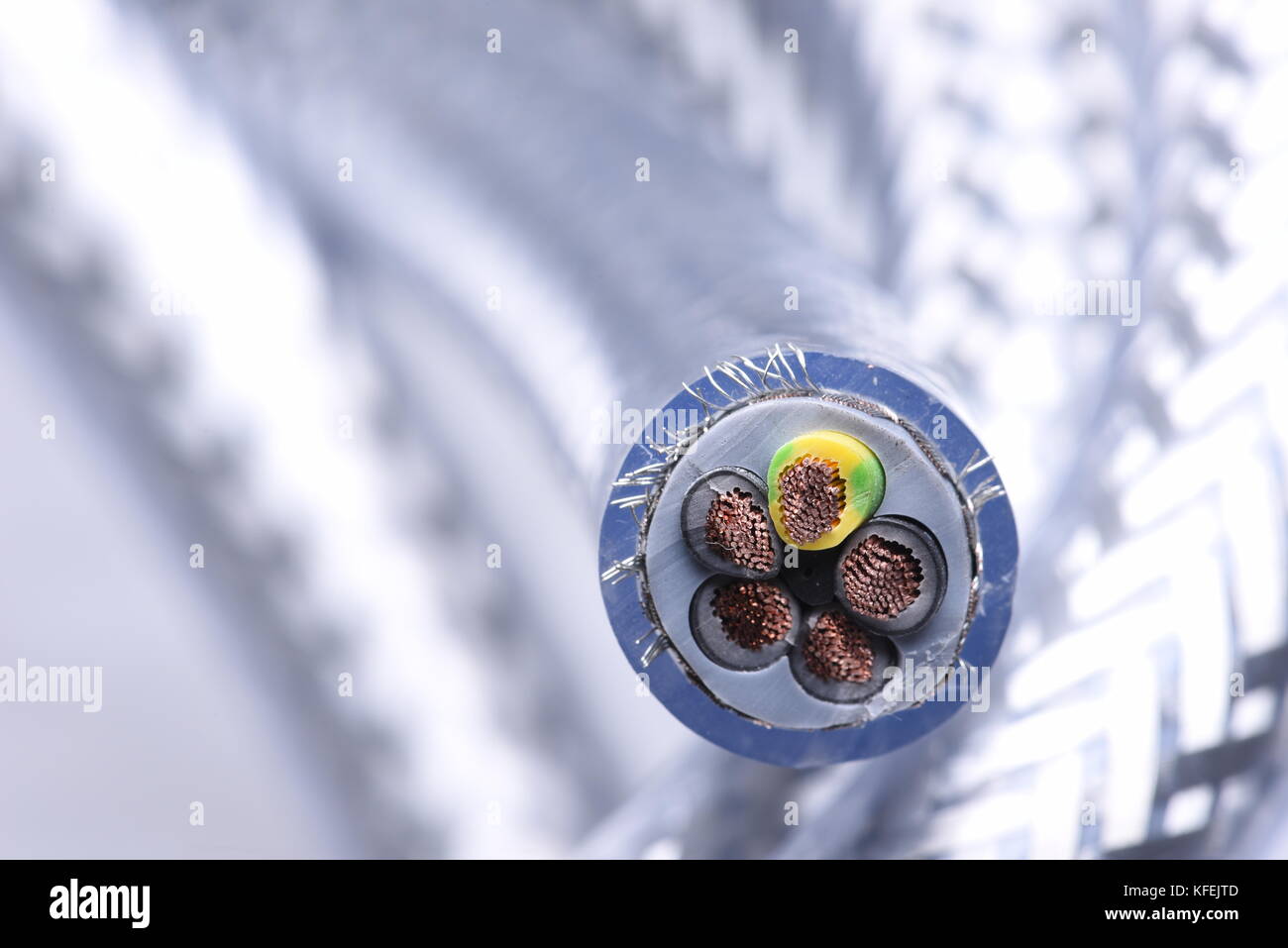 Electric cables closeup Stock Photo Alamy