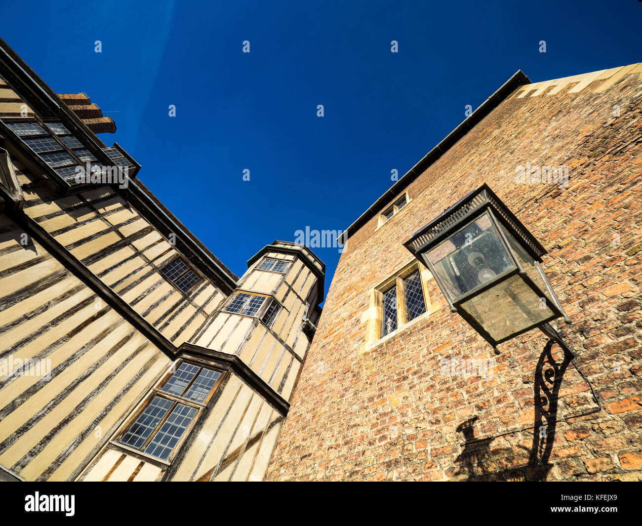 Cambridge Tourism -  Queens College, University of Cambridge. Buildings on the Cloister court. The college was founded in 1448. Stock Photo