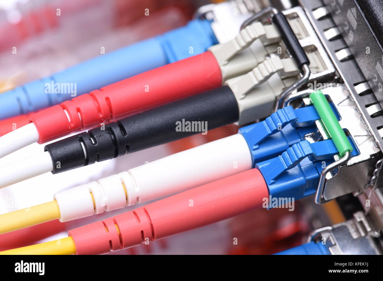 Fiber optic and network cables in data center Stock Photo - Alamy