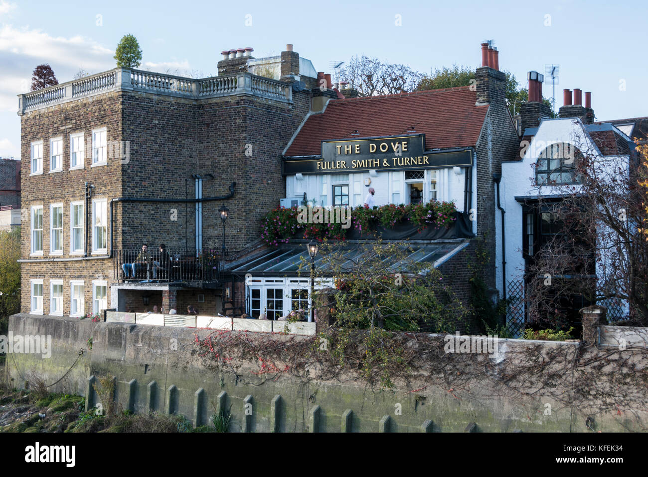 The exterior of the Dove public house, Upper Mall, Hammersmith, London