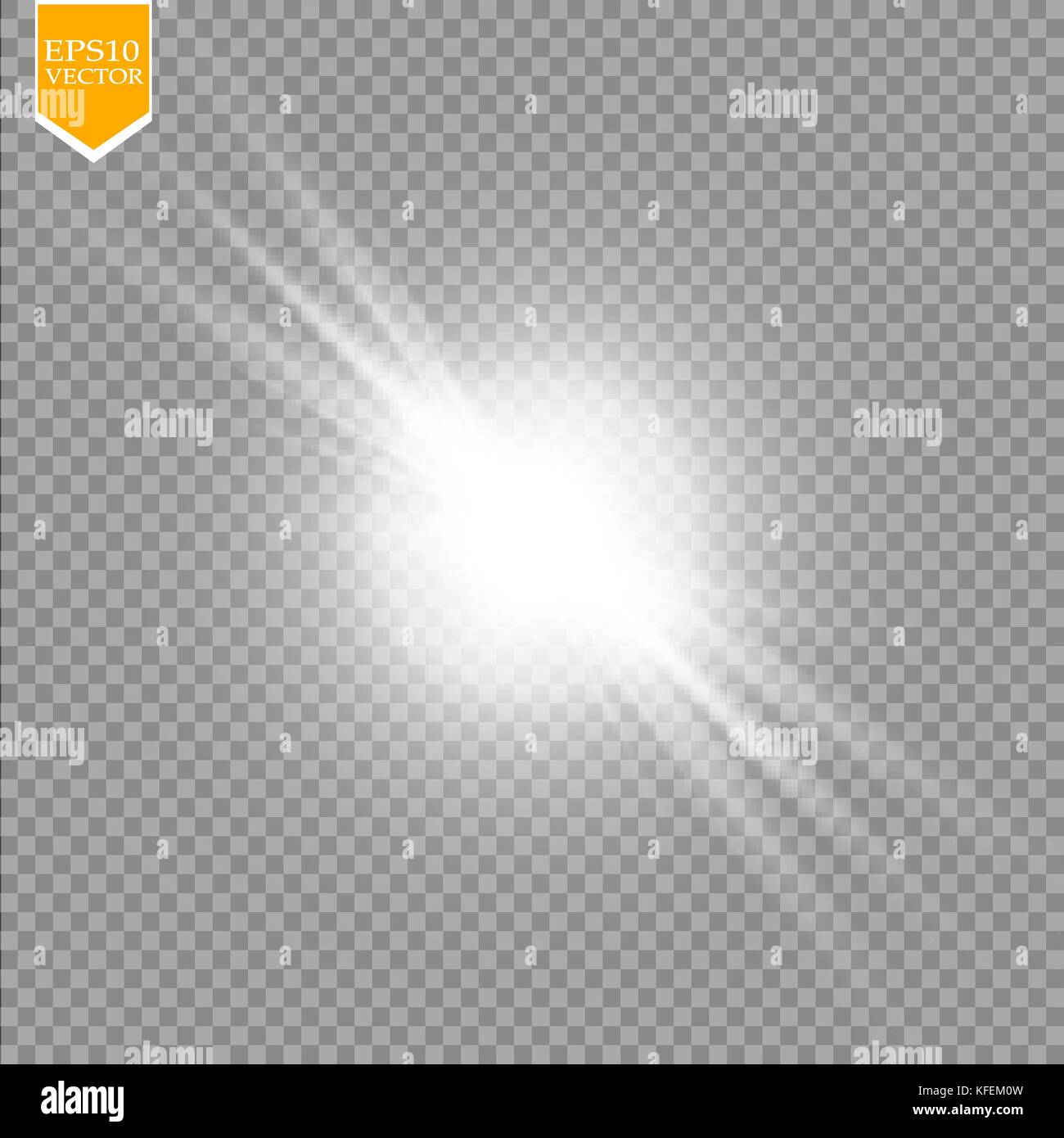 Glow light effect. Starburst with sparkles on transparent background ...