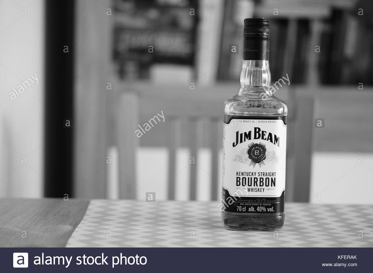 Bourbon Bottle Black And White Stock Photos Images Alamy