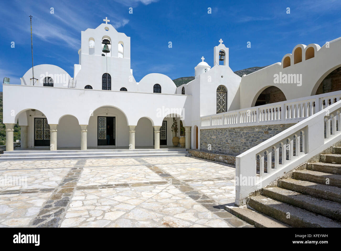 Die Kirche Agia Marina, Naxos, Kykladen, Aegaeis, Griechenland, Mittelmeer, Europa | The church Agia Marina, Naxos, Naxos island, Cyclades, Greece, Me Stock Photo