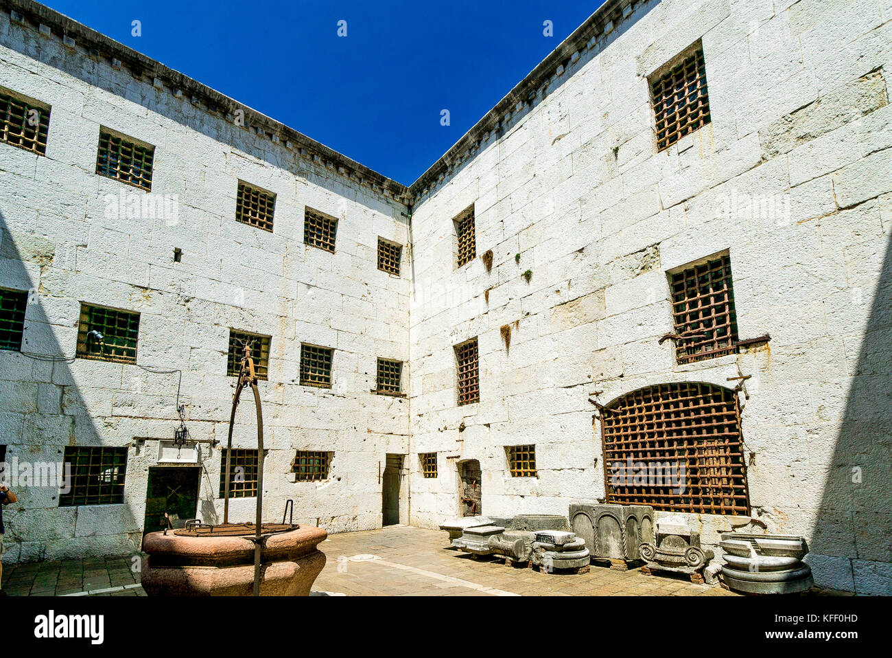 The New Prisons attached to the Doge's Palace in Venice, Italy Stock Photo