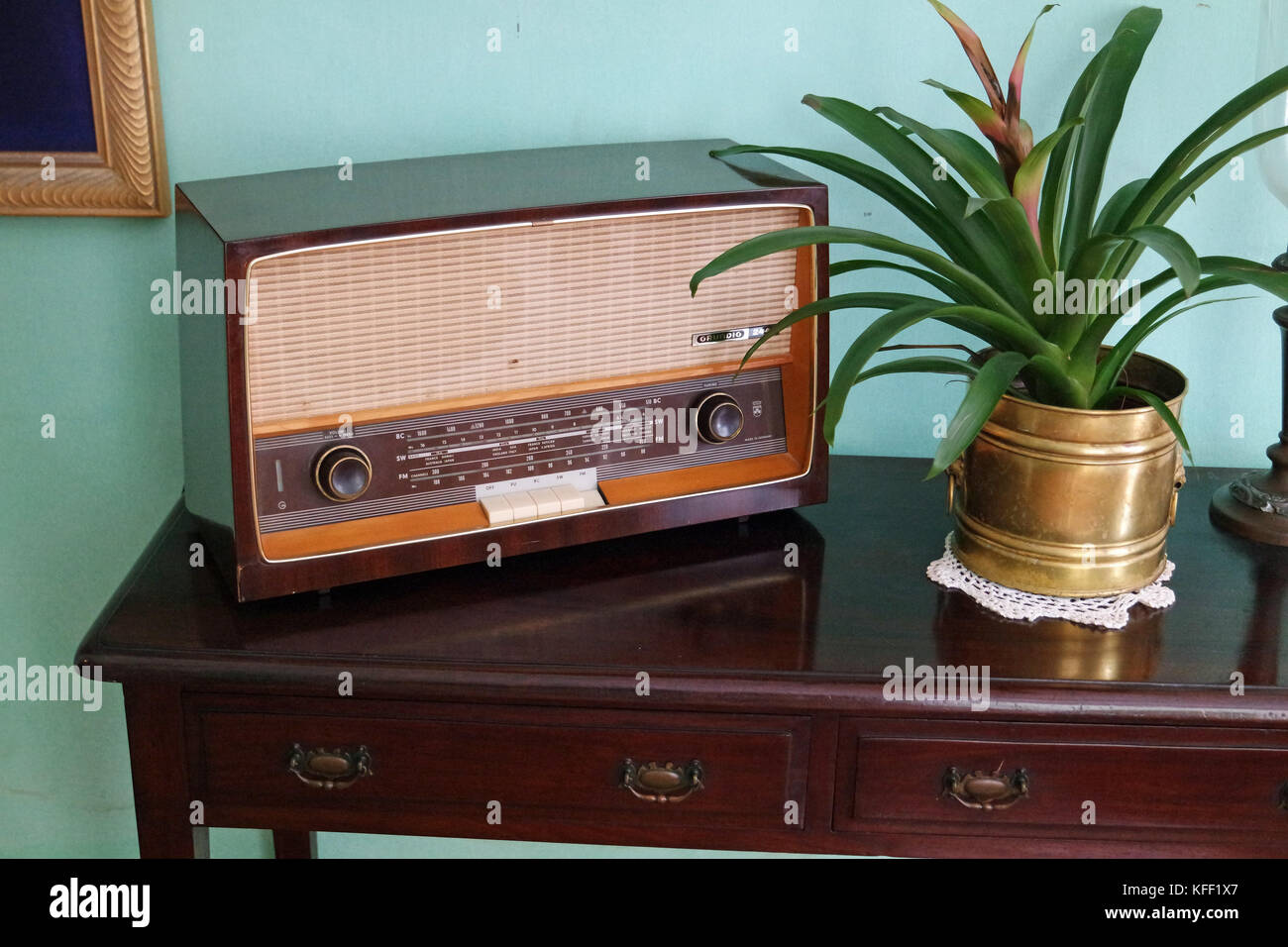 Old Radio at St Nicholas abbey Barbados Stock Photo