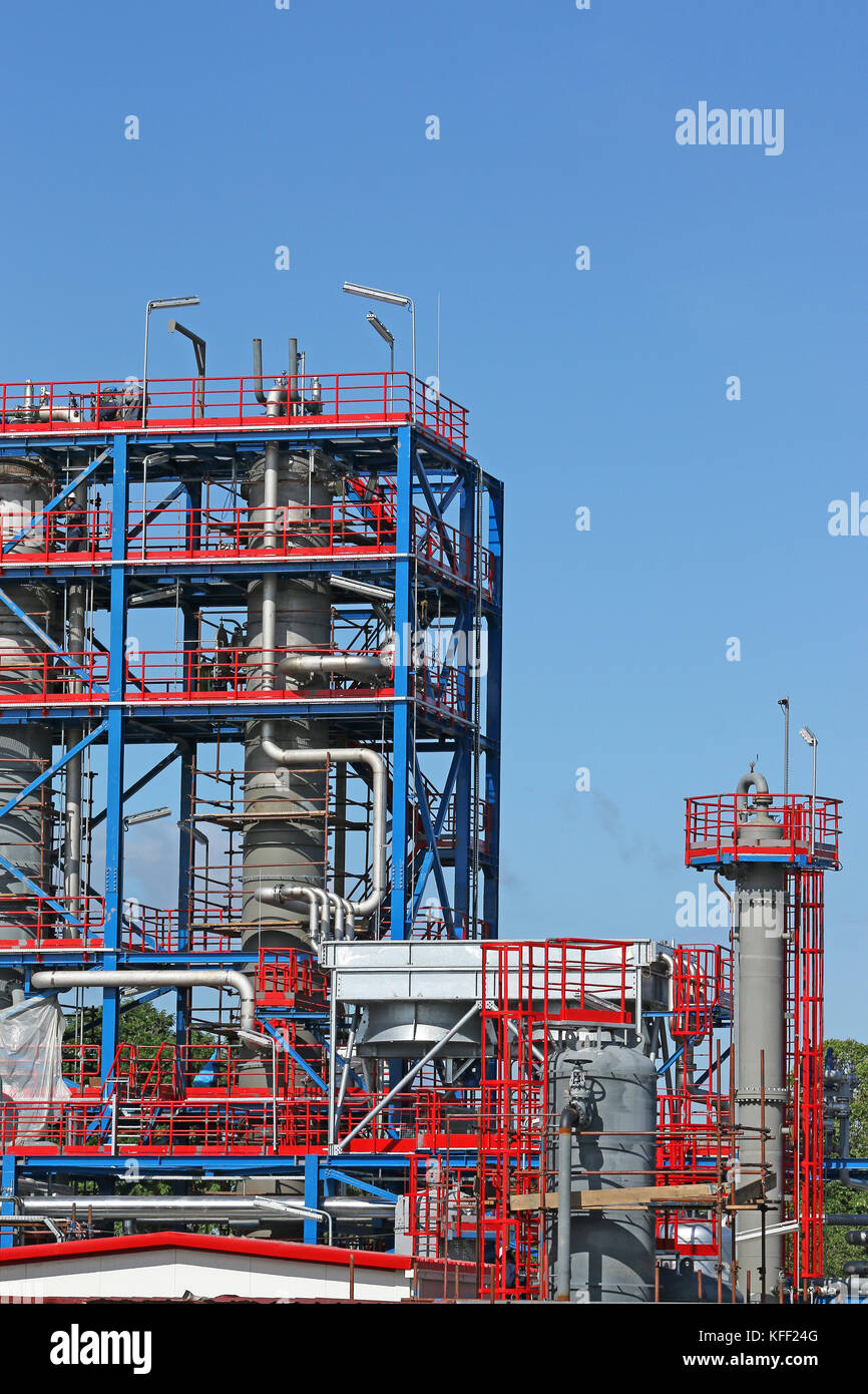 new petrochemical plant construction site Stock Photo
