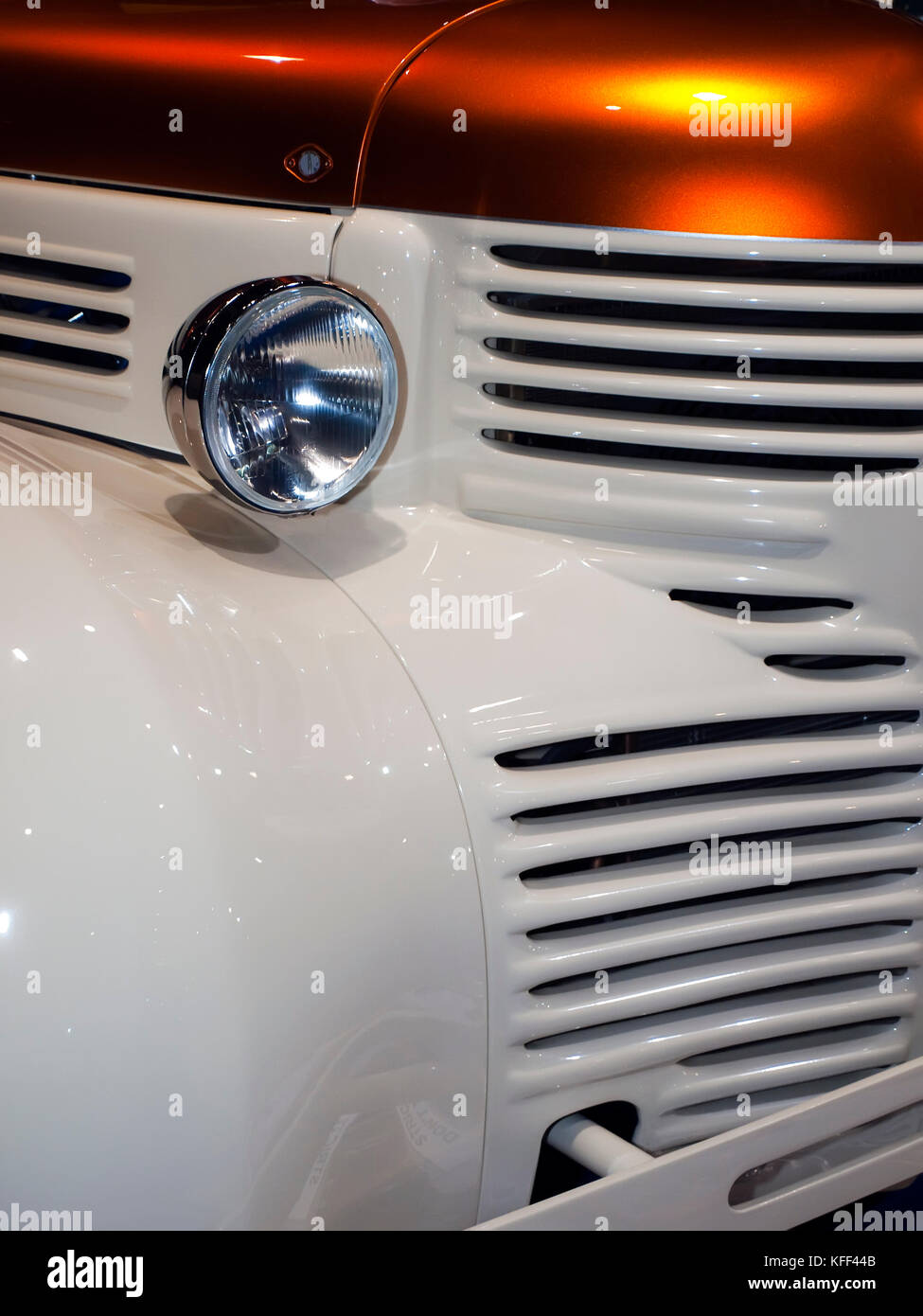 Detail from an American modified hotrod car Stock Photo