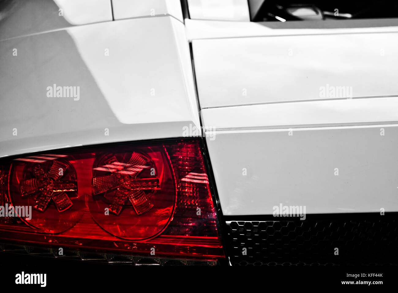 Detail of rear end on an Italian sports supercar Stock Photo - Alamy