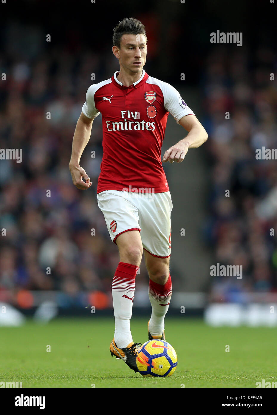 Arsenal's Laurent Koscielny during the Premier League match at the
