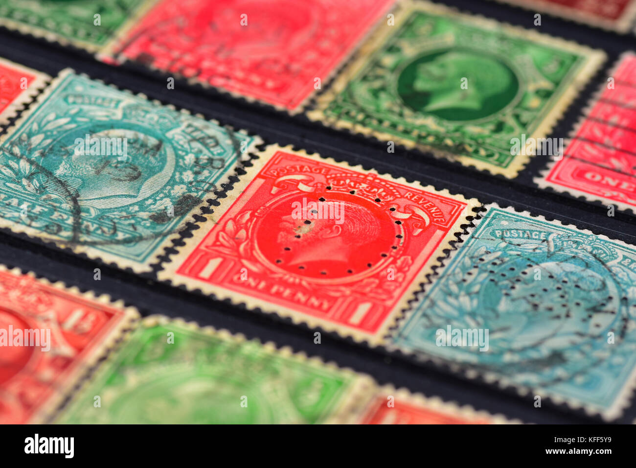Old British empire stamp collection V Stock Photo Alamy