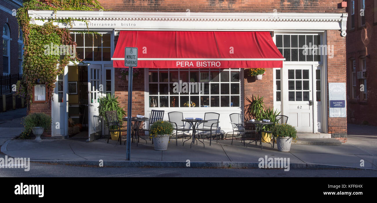 A downtown Bistro in Willilamstown, Massachusetts, USA Stock Photo
