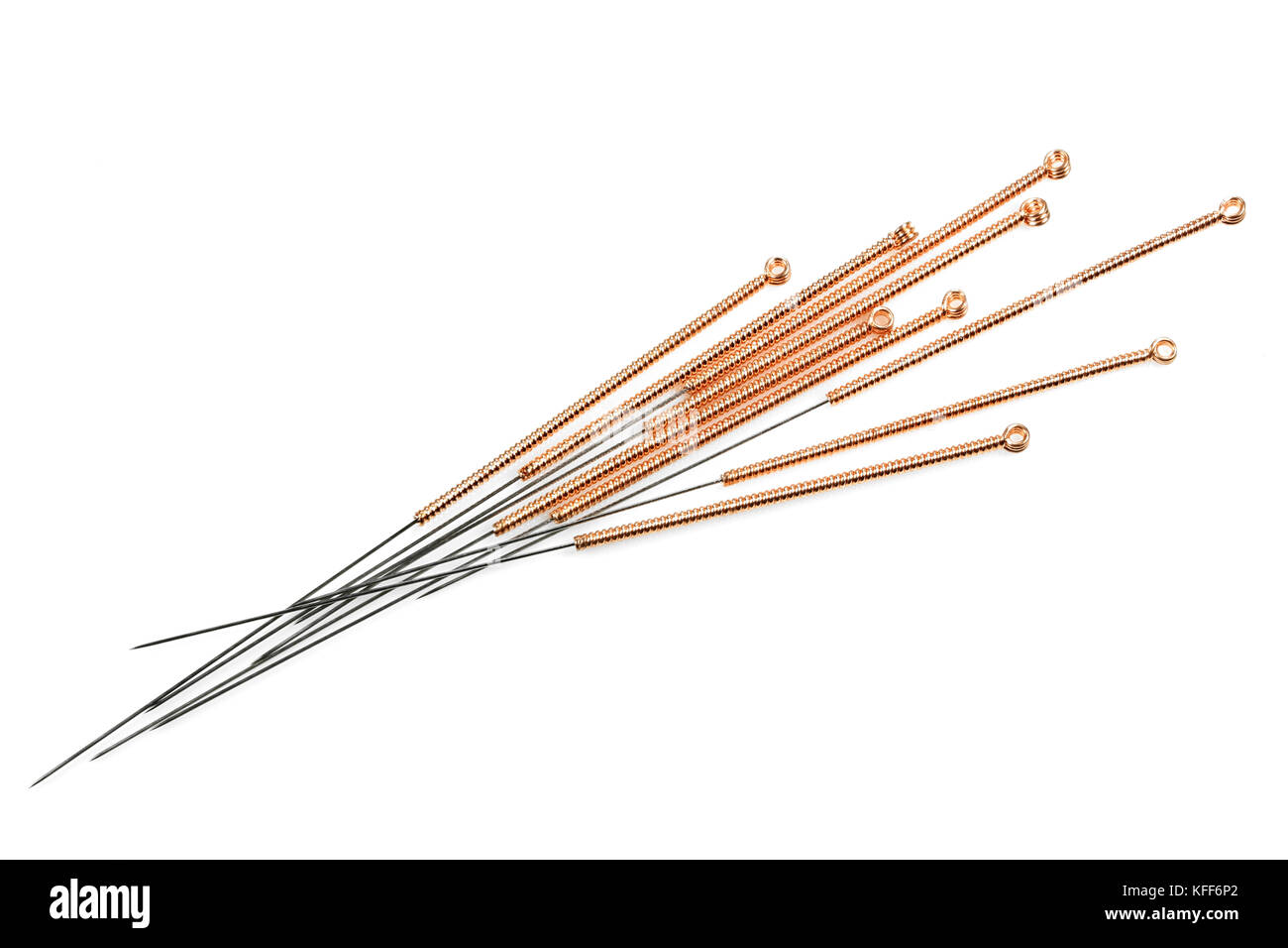 acupuncture needles isolated on white background Stock Photo Alamy