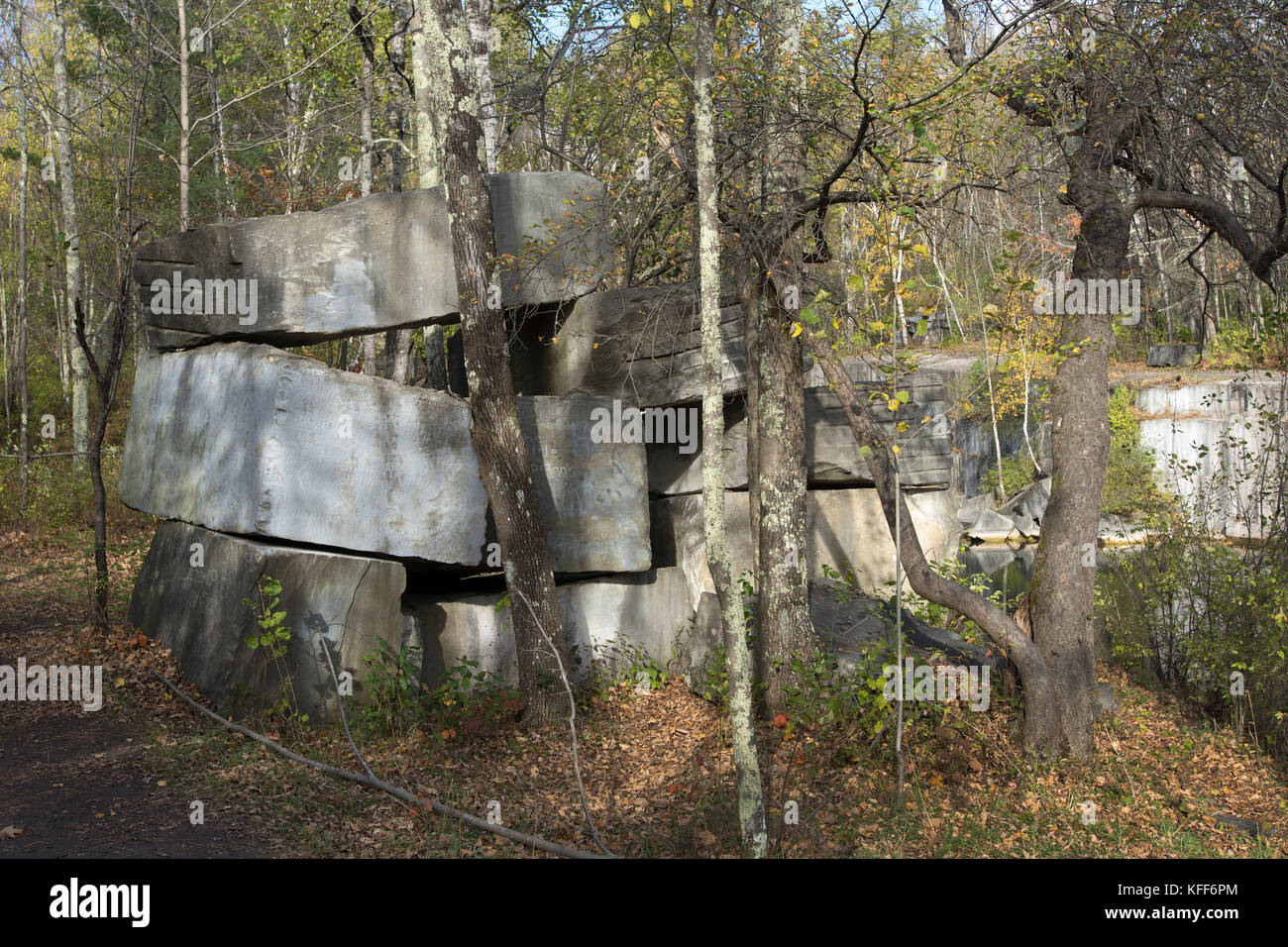 The abandoned Dorset Marble Quarry (1785) the oldest quarry in the US