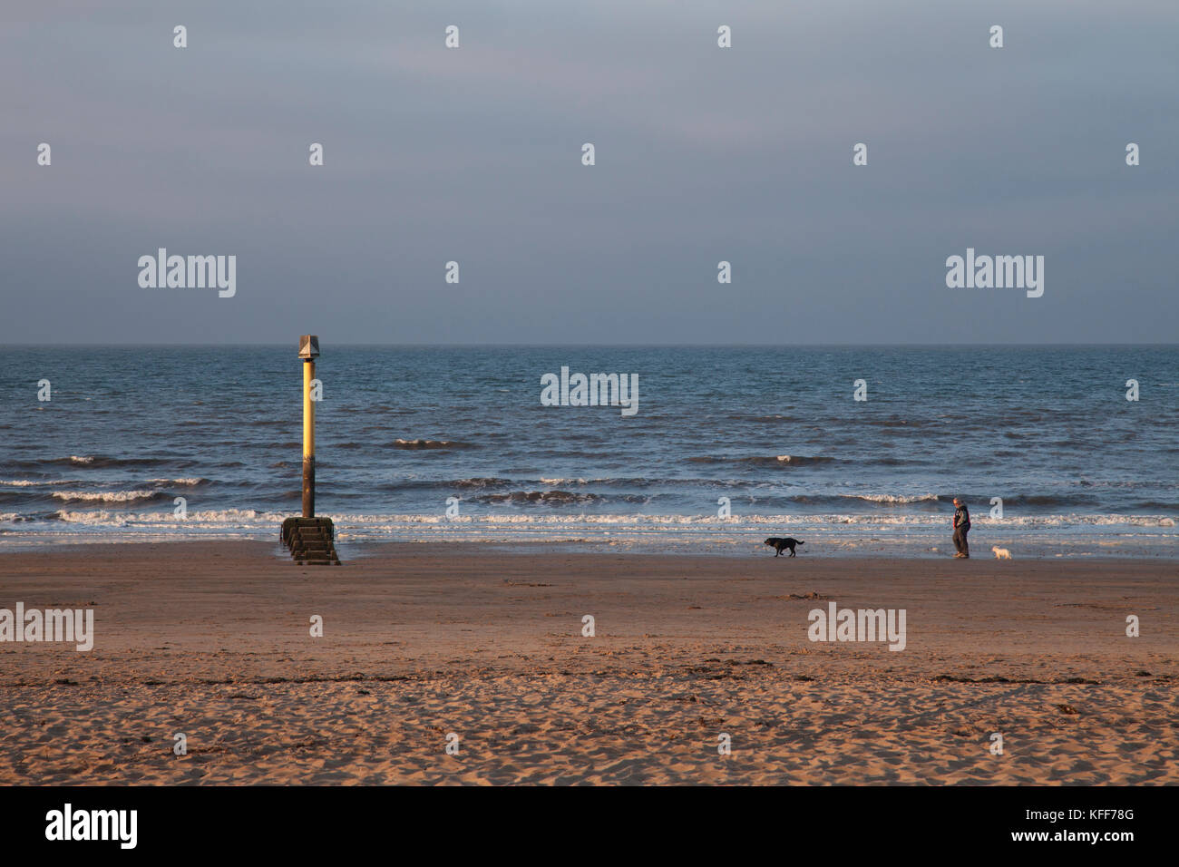 People walking on the beach of Portobello in Edinburgh, the capital