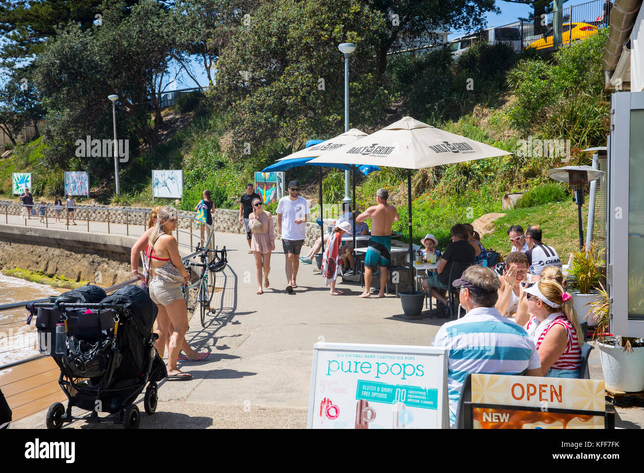Cafe restaurant kiosk at Dee Why beach in Sydney northern beaches,new