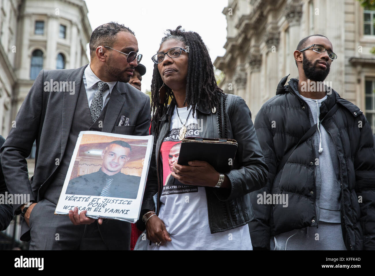 London, UK. 28th October, 2017. Marcia Rigg, brother of Sean Rigg ...
