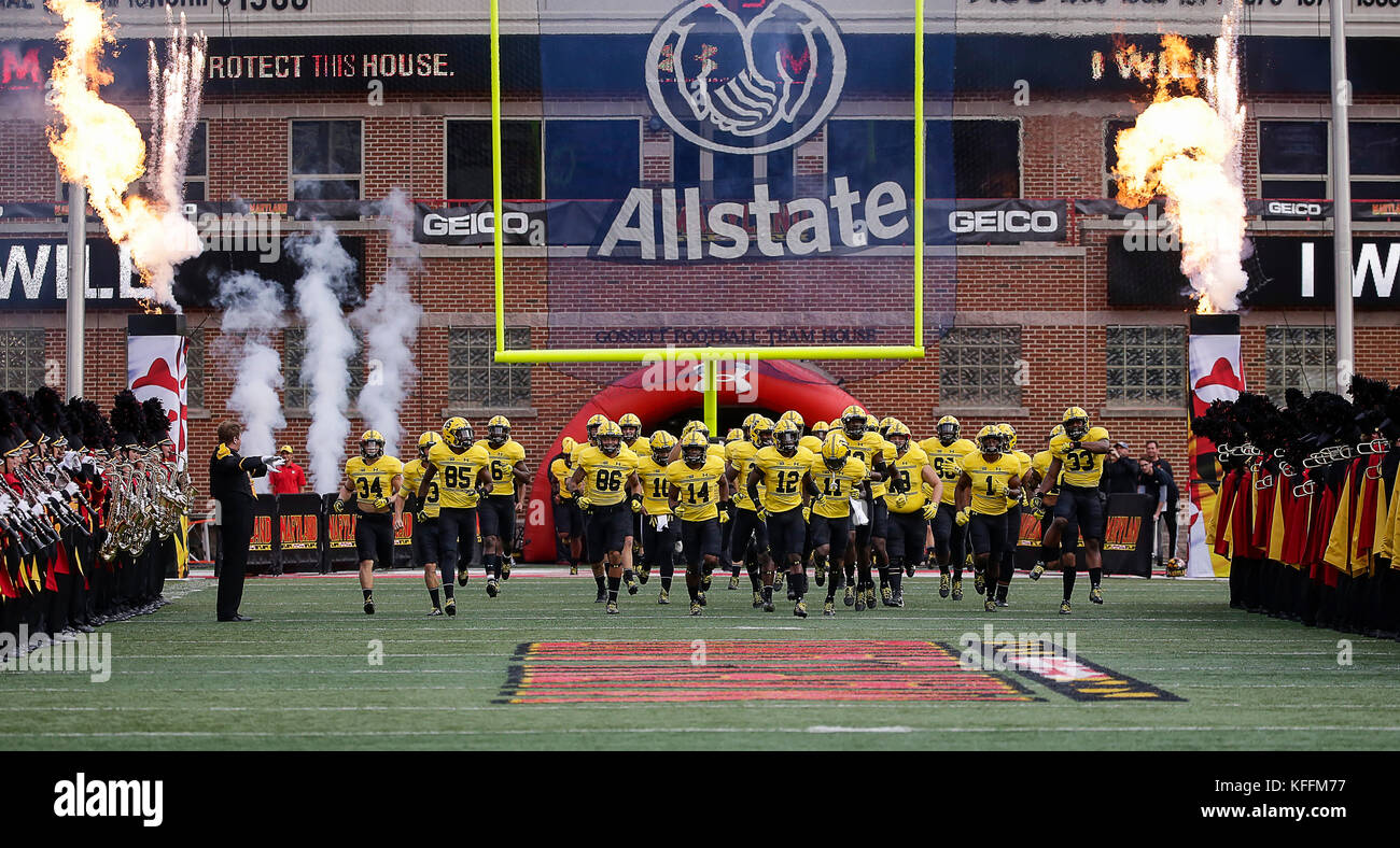 October 28 2017 University Of Maryland Takes The Field