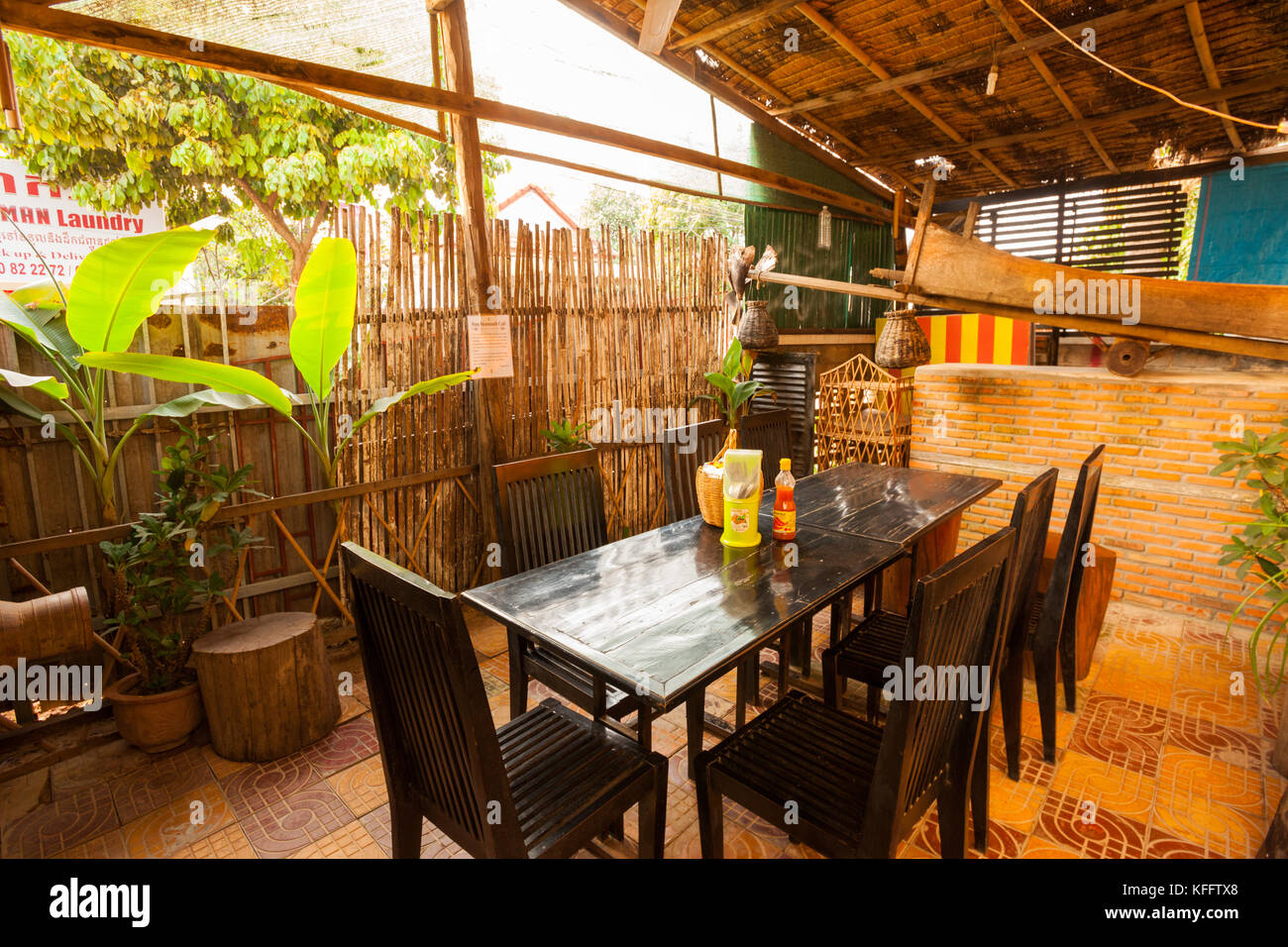 Traditional Cambodian restaurant Sinn Sisamouth Cafe, in Siem Reap, Cambodia Stock Photo Alamy