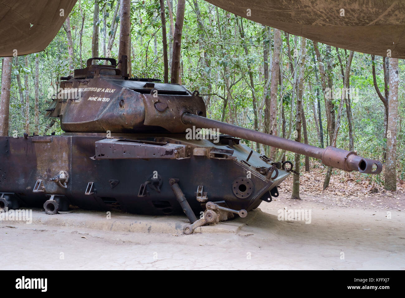 Abandoned American Tank from the Vietnam War Stock Photo