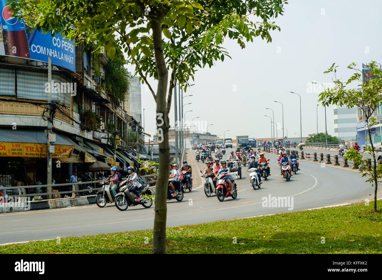 Motorcycles in Ho Chi Minh city Stock Photo Alamy