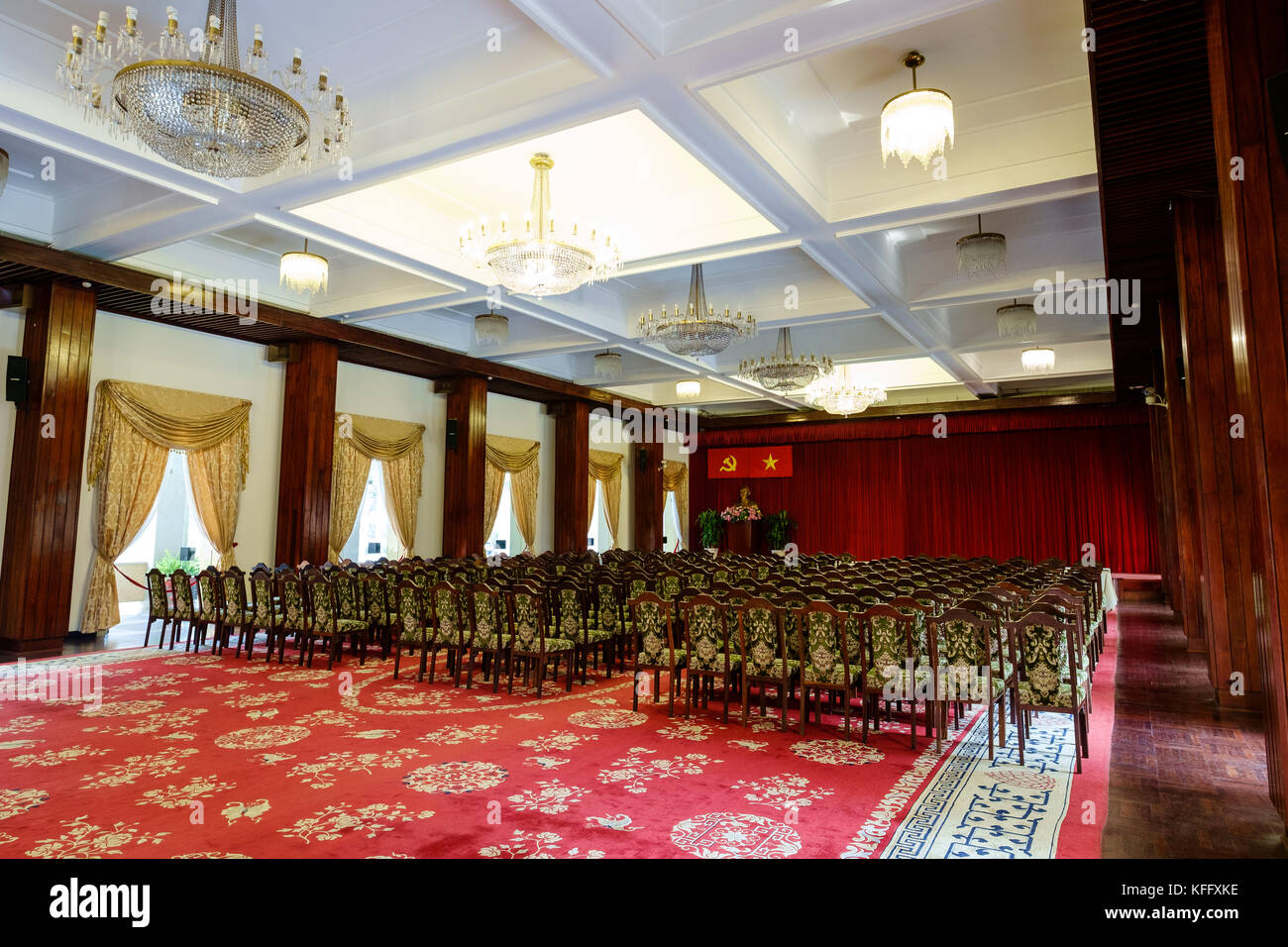Cabinet Room at the Independence Palace, Ho Chi Minh City, Vietnam Stock Photo
