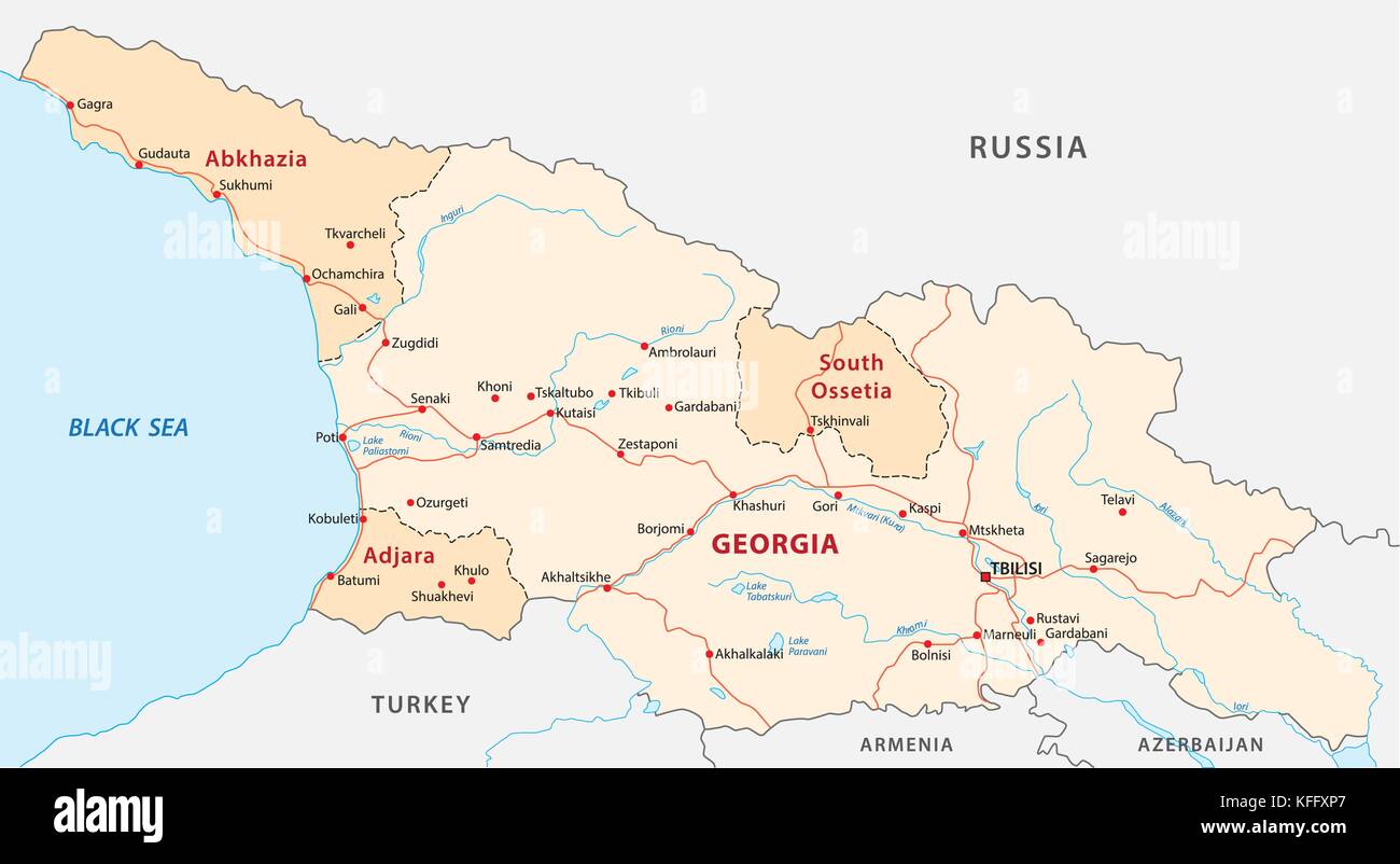 georgia map Stock Vector