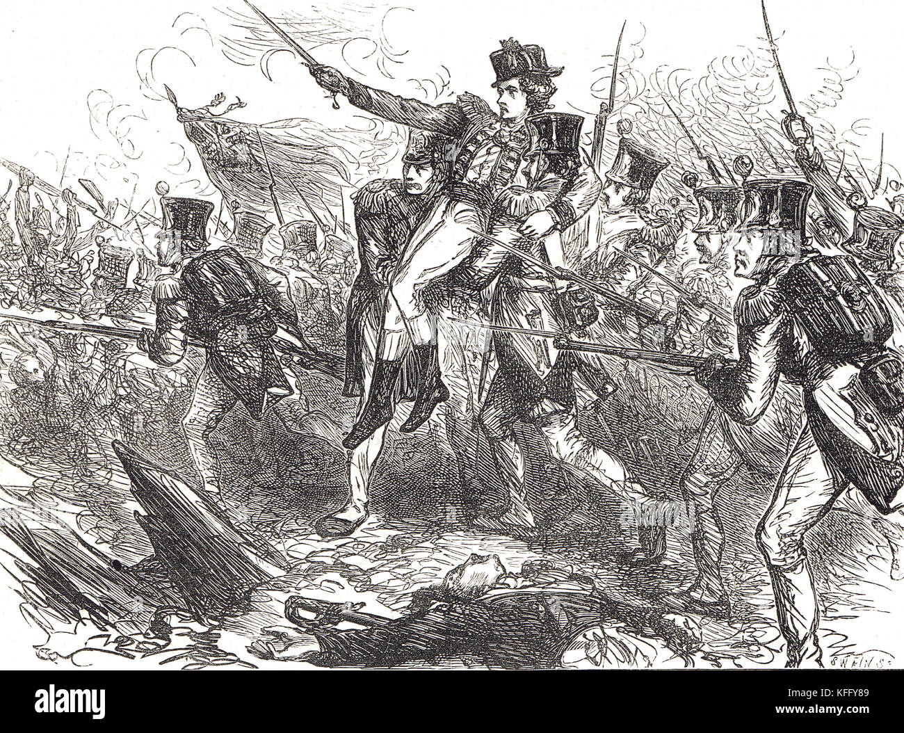 Battle of Krabbendam, 10 September 1799, also called the Battle of Zijpedijk Stock Photo