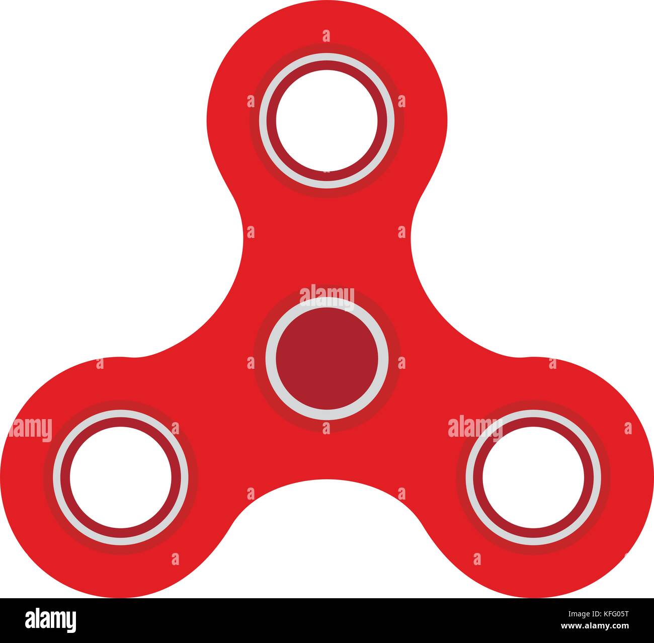 Spinner fidget hand. Spinner toy anti stress, relaxation and rotation, vector illustration Stock Vector