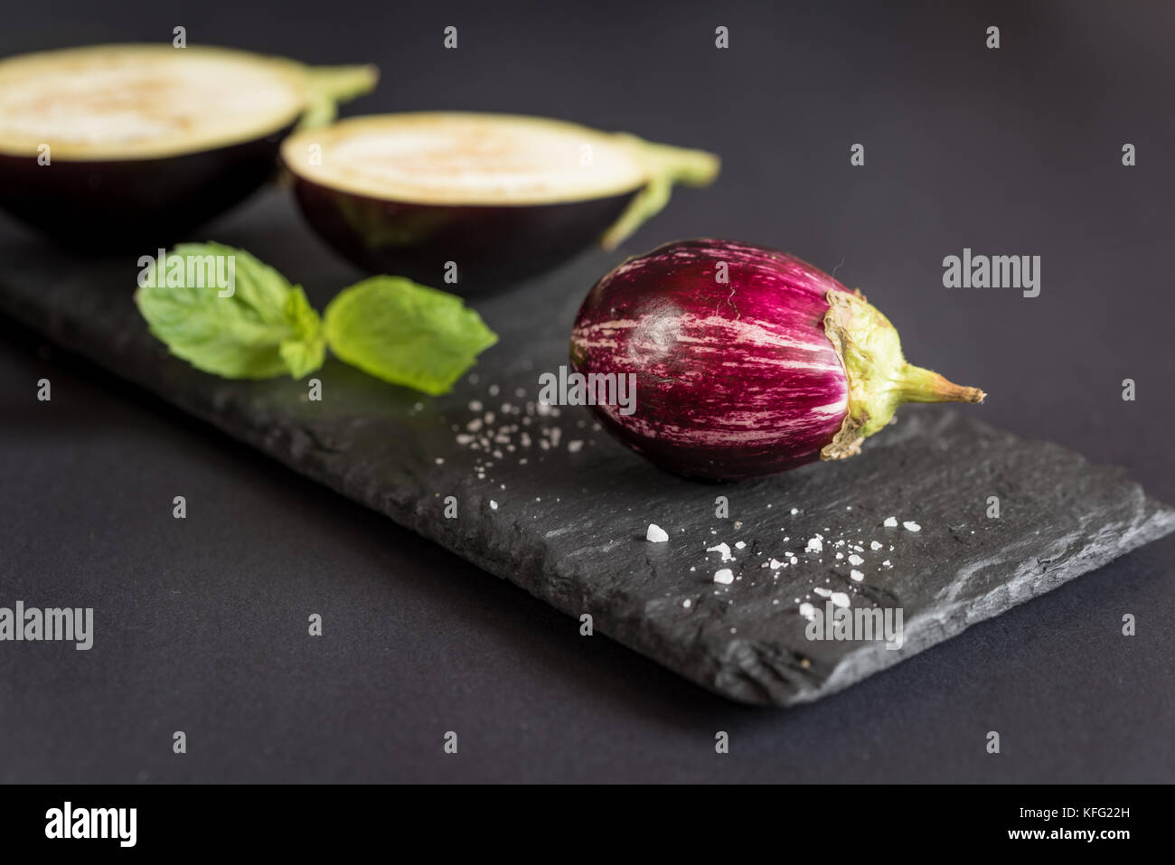 Mini fresh eggplant Stock Photo - Alamy