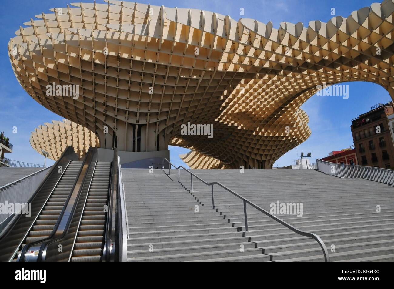 Metropol Parasol, Giant wooden structure in Seville, Spain Stock Photo