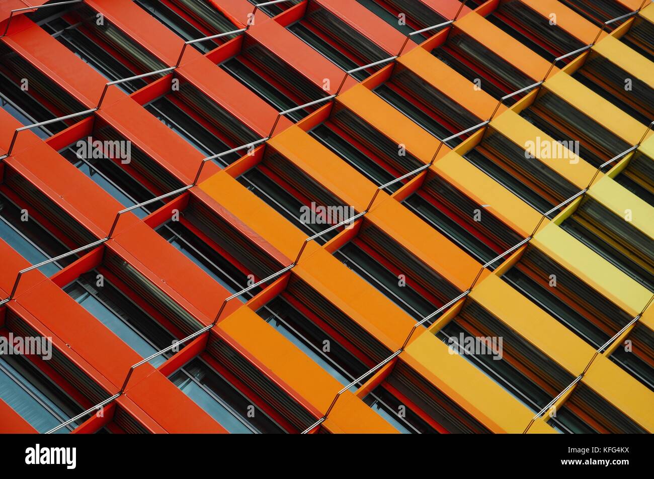 Abstract of the colorful building exterior with a unique concept Stock ...