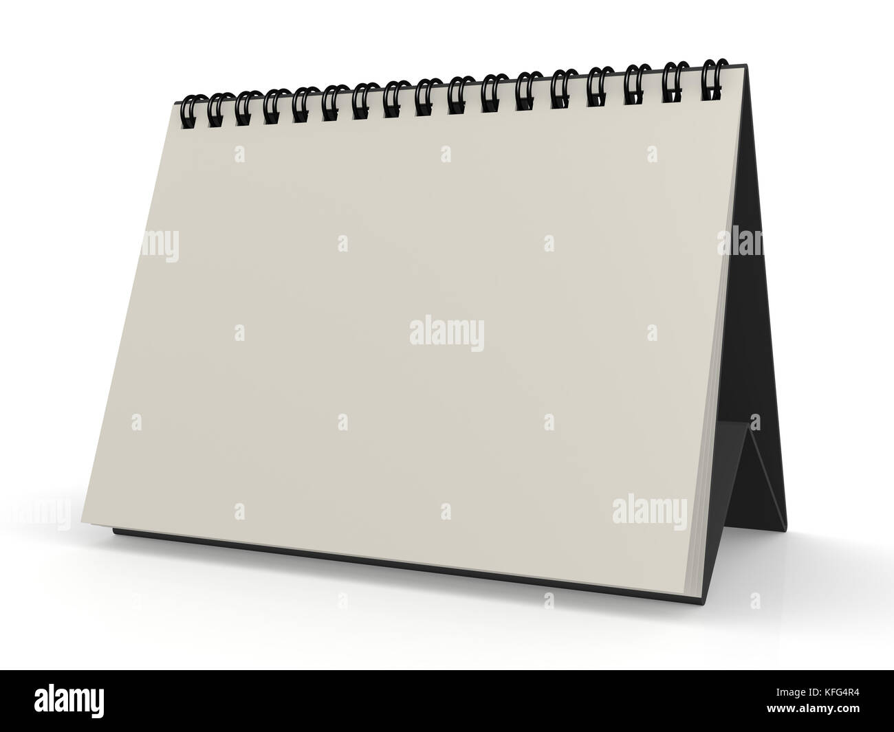 Blank white calendar on white, 3D rendering Stock Photo Alamy