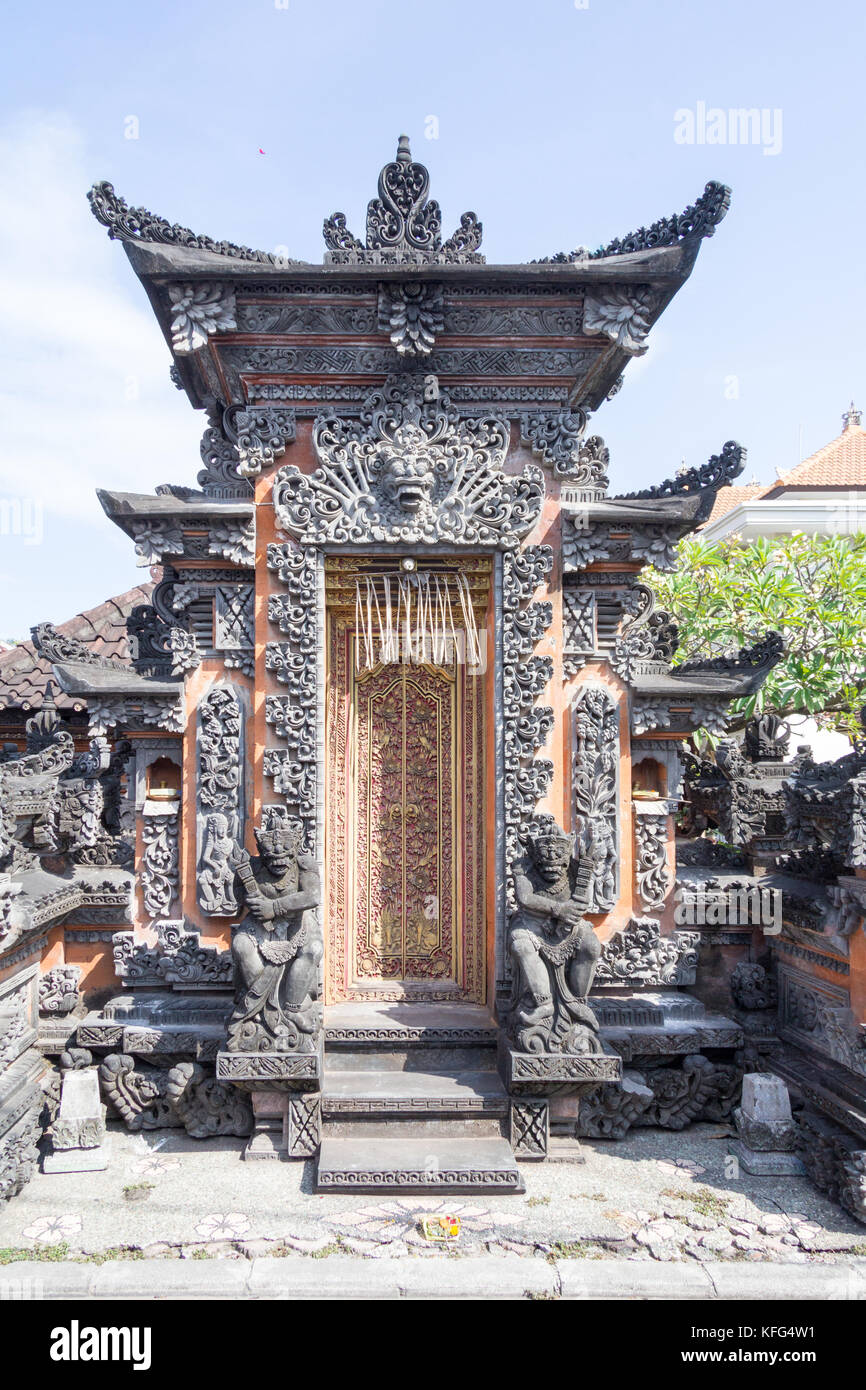 HIndu temple door, Bali, Indonesia Stock Photo