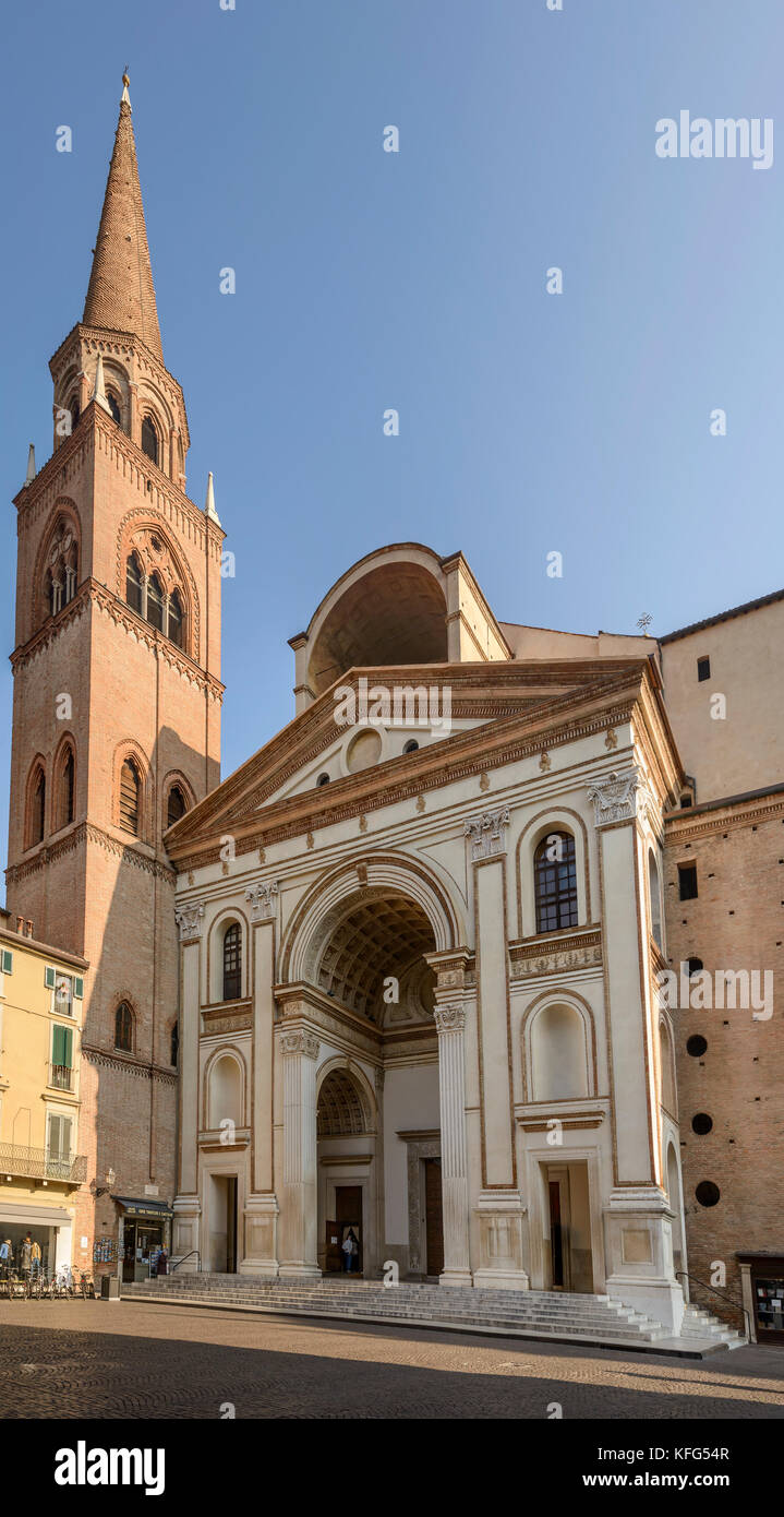 view of Renaissance church of sant Andrea designed by Alberti architect ...